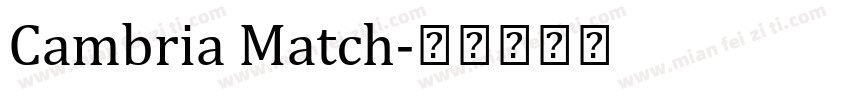 Cambria Match字体转换